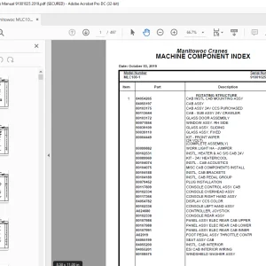 Manitowoc Crane MLC100-1 Part Manual 91001025 PDF