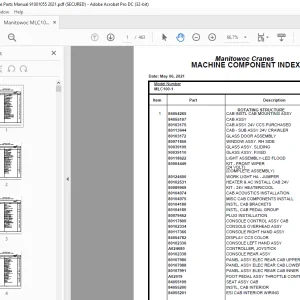 Manitowoc Crane MLC100-1 Part Manual 91001055 - PDF DOWNLOAD