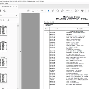 Manitowoc Crane MLC100-1 Parts Manual 91001042 PDF