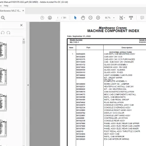 Manitowoc Crane MLC100-1 Parts Manual 91001076 PDF