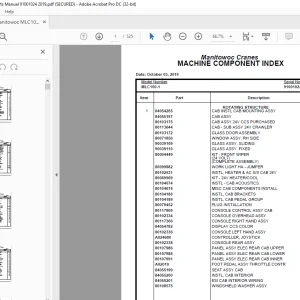 Manitowoc Crane MLC100-1 Parts Manual SN 91001024 - PDF DOWNLOAD