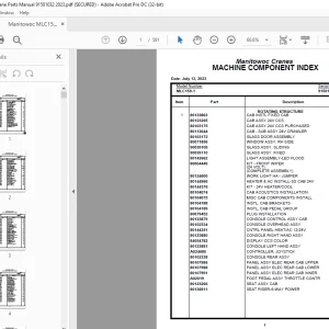 Manitowoc Crane MLC150-1 Parts Manual 91501032 - PDF DOWNLOAD