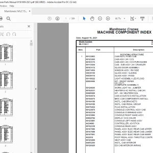 Manitowoc Crane MLC150-1 Parts Manual SN 91501009 - PDF DOWNLOAD
