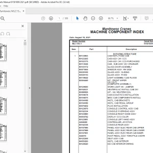 Manitowoc Crane MLC150-1 Parts Manual SN 91501009 - PDF DOWNLOAD