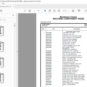Manitowoc Crane MLC150-1 Parts Manual SN 91501028 - PDF DOWNLOAD