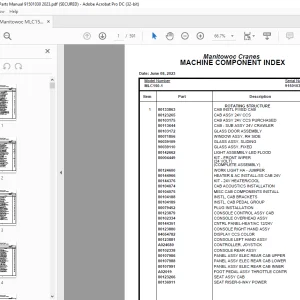Manitowoc Crane MLC150-1 Parts Manual SN 91501030 - PDF DOWNLOAD