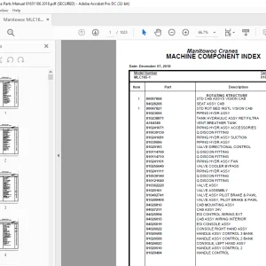 Manitowoc Crane MLC165-1 Parts Manual 91651106 - PDF DOWNLOAD