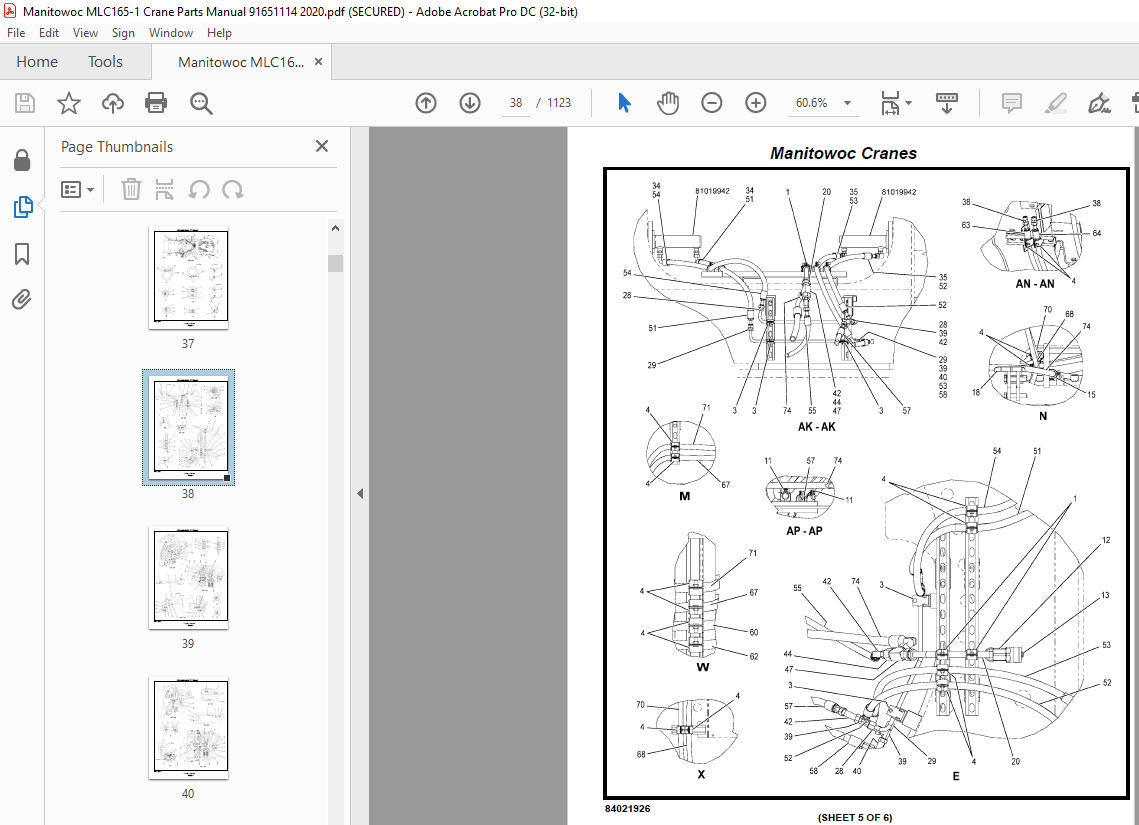 Manitowoc Crane MLC165-1 Parts Manual 91651114 - PDF DOWNLOAD ...