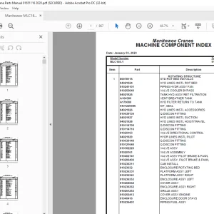 Manitowoc Crane MLC165-1 Parts Manual 91651116 - PDF DOWNLOAD