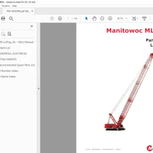 Manitowoc Crane MLC300 Luffing Jib Parts Manual 605596 PDF