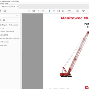 Manitowoc Crane MLC300 Luffing Jib Parts Manual SN 605328 - PDF DOWNLOAD