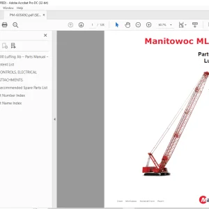 Manitowoc Crane MLC300 Luffing Jib Parts Manual SN 605692 - PDF DOWNLOAD