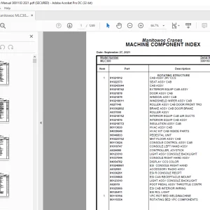 Manitowoc Crane MLC300 Part Manual 3001103 PDF
