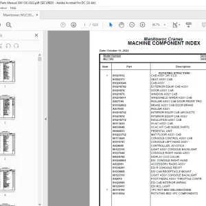 Manitowoc Crane MLC300 Part Manual 3001130 PDF