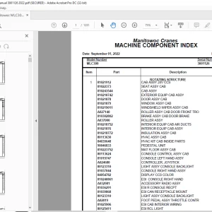 Manitowoc Crane MLC300 Part Manual SN 3001126 PDF
