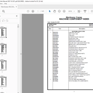 Manitowoc Crane MLC300 Parts Manual 3001116 - PDF DOWNLOAD