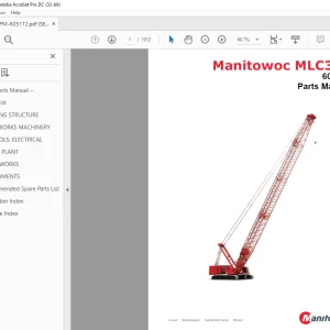 Manitowoc Crane MLC300 Parts Manual 605172 - PDF DOWNLOAD