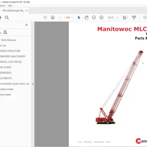 Manitowoc Crane MLC300 Parts Manual 605544 - PDF DOWNLOAD