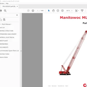 Manitowoc Crane MLC300 Parts Manual 605547 - PDF DOWNLOAD