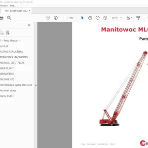 Manitowoc Crane MLC300 Parts Manual 605560 - PDF DOWNLOAD