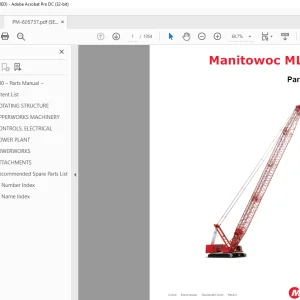 Manitowoc Crane MLC300 Parts Manual 605737 - PDF DOWNLOAD