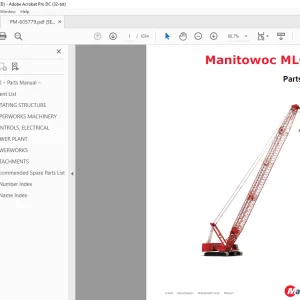 Manitowoc Crane MLC300 Parts Manual 605779 - PDF DOWNLOAD