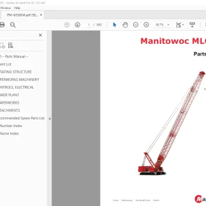 Manitowoc Crane MLC300 Parts Manual 605804 - PDF DOWNLOAD