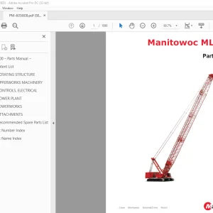 Manitowoc Crane MLC300 Parts Manual 605808 - PDF DOWNLOAD