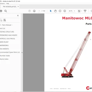 Manitowoc Crane MLC300 Parts Manual 605836 - PDF DOWNLOAD