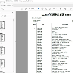 Manitowoc Crane MLC300 Parts Manual SN 3001066 - PDF DOWNLOAD