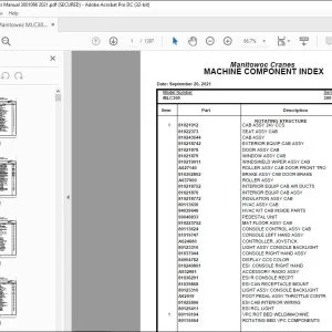 Manitowoc Crane MLC300 Parts Manual SN 3001096 - PDF DOWNLOAD