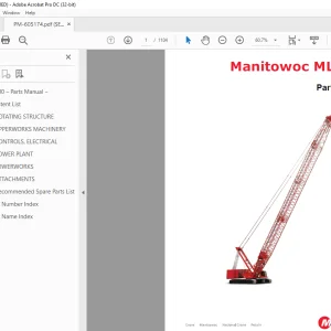 Manitowoc Crane MLC300 Parts Manual SN 605174 - PDF DOWNLOAD