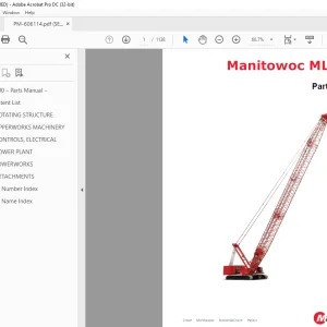 Manitowoc Crane MLC300 Parts Manual SN 606114 - PDF DOWNLOAD