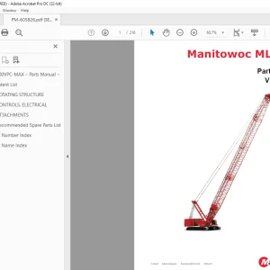 Manitowoc Crane MLC300 VPC-MAX Parts Manual SN 605826 - PDF DOWNLOAD