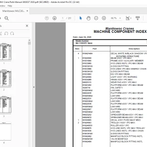Manitowoc Crane MLC300VPC-MAX Parts Manual SN 3003037 - PDF DOWNLOAD