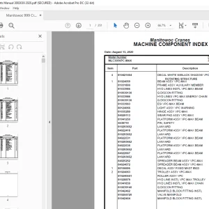 Manitowoc Crane MLC300VPC-MAX Parts Manual SN 3003039 - PDF DOWNLOAD