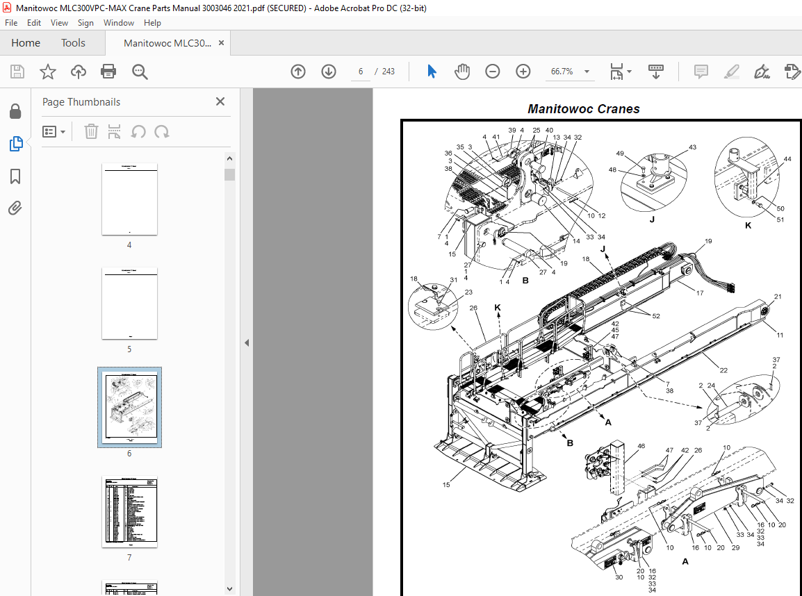 Manitowoc Crane MLC300VPC-MAX Parts Manual SN 3003046 - PDF DOWNLOAD ...