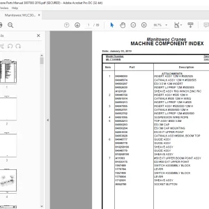 Manitowoc Crane MLC300WB Parts Manual 3007003 PDF