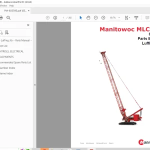 Manitowoc Crane MLC650 Luffing Jib Parts Manual 605595 - PDF DOWNLOAD