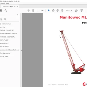 Manitowoc Crane MLC650 Parts Manual 605514 - PDF DOWNLOAD