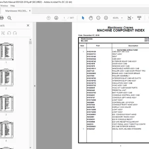 Manitowoc Crane MLC650 Parts Manual 6501028 - PDF DOWNLOAD