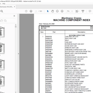 Manitowoc Crane MLC650 Parts Manual 6501031 - PDF DOWNLOAD