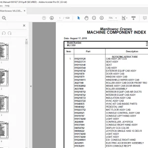 Manitowoc Crane MLC650 Parts Manual SN 6501027 - PDF DOWNLOAD