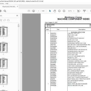 Manitowoc Crane MLC650 Parts Manual SN 6501041 - PDF DOWNLOAD