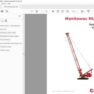 Manitowoc Crane MLC650 VPC-MAX® Parts Manual 605026 PDF
