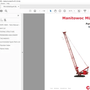 Manitowoc Crane MLC650 VPC-MAX® Parts Manual 605829 PDF