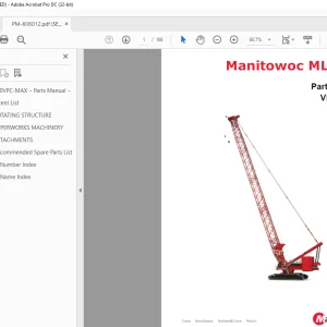 Manitowoc Crane MLC650 VPC-MAX® Parts Manual 606012 PDF