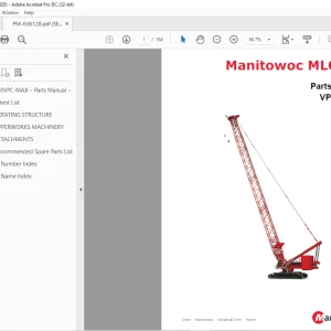 Manitowoc Crane MLC650 VPC-MAX® Parts Manual 606128 PDF