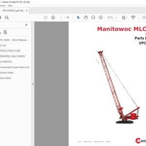 Manitowoc Crane MLC650 VPC-MAX® Parts Manual 606362 PDF