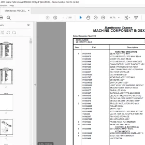 Manitowoc Crane MLC650VPC-MAX Parts Manual SN 6503020 - PDF DOWNLOAD